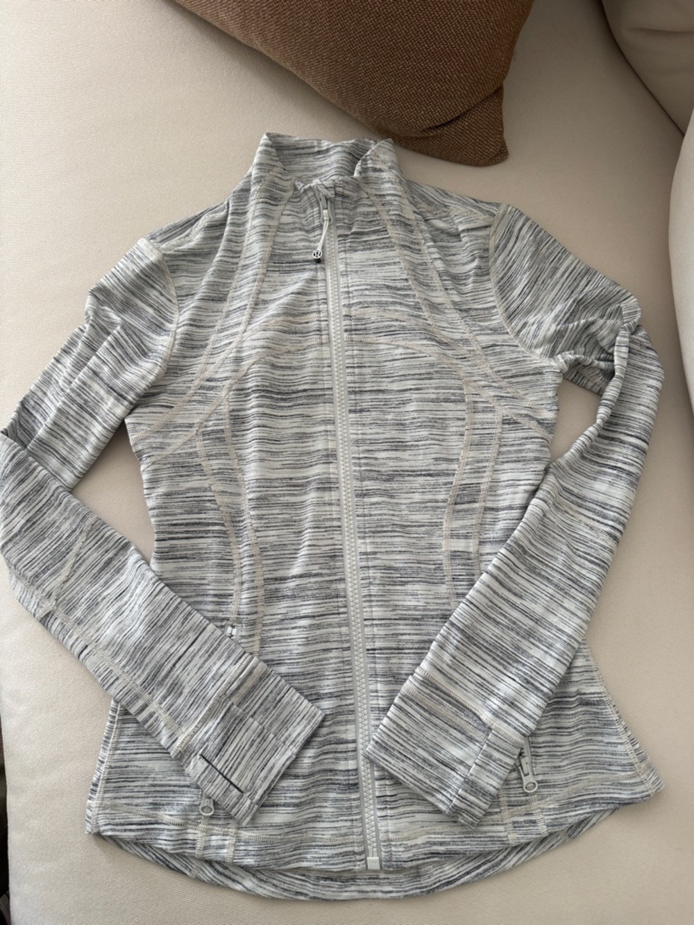 lululemon athletica Heathered Gray Full-Zip Jacket